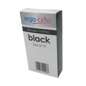 Ergo-Brite Black Drywipe Markers (Pack of 10)