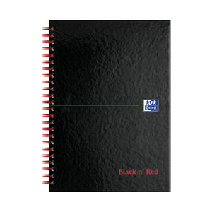 Black n' Red Ruled Perforated Hardback Notebook A5 (Pack of 5)