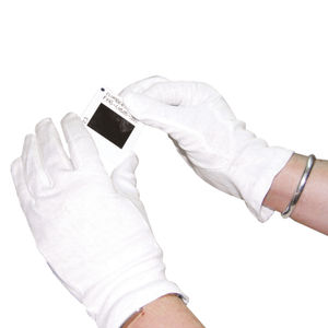 Large White Knitted Cotton Gloves (Pack of 10)