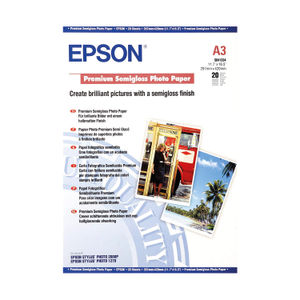 Epson A3 White Premium Semi-Gloss Photo Paper (Pack of 20)