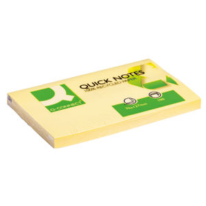 Q-Connect Quick Notes Recycled 76x127mm Yellow (Pack of 12)