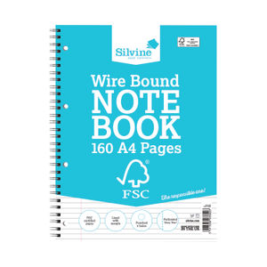 Silvine A4 Enviro Wirebound Notebook (Pack of 5)