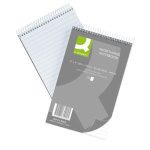 Q-Connect Feint Ruled Shorthand Notebook 300 Pages 203x127mm (Pack of 10)