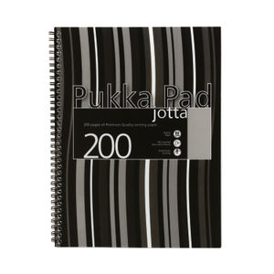 Pukka Pad A4 Polyp Wirebound Jotta Notebook Black (Pack of 3)