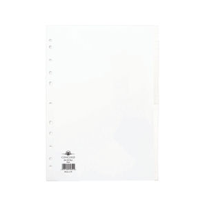 Concord A4 White 250gsm 20-Part Divider