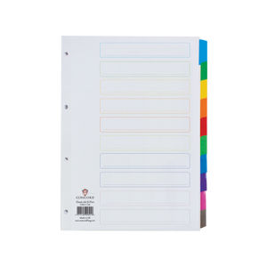 Concord A4 Plain 10 Part Index Dividers