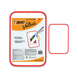 BIC Velleda Red 300 x 440mm Double-Sided Whiteboard