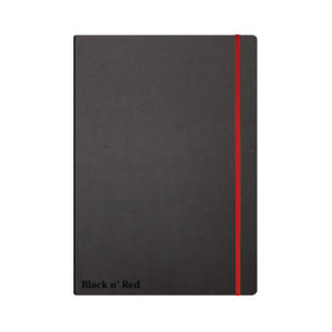 Black n Red Casebound Hardback Notebook A4 Black