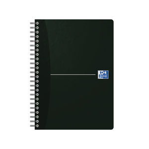 Oxford A5 Black Card Cover Wirebound Notebooks (Pack of 5)