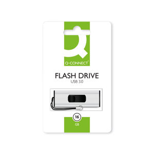 Q-Connect USB 3.0 Slider 16GB Flash Drive Silver/Black