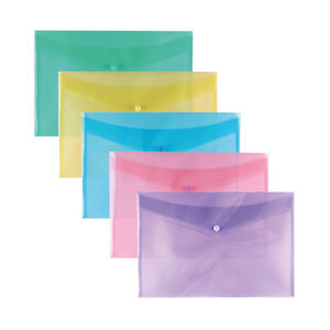 Stud Wallet Pastel Assorted A4 (Pack of 25)