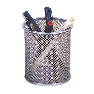 Q-Connect Mesh Pen Pot Silver