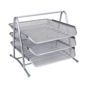 Q-Connect 3 Tier Letter Tray Silver