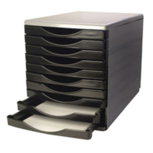 Q-Connect Black and Grey 10 Drawer Tower 345x290x340mm