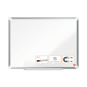 Nobo Premium Plus Steel Magnetic Whiteboard 900 x 600mm