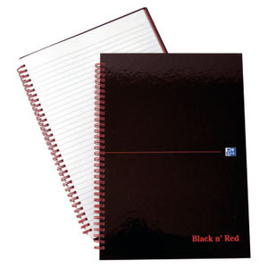 Black n' Red A4 Wirebound Ruled Hardback Notebook (Pack of 5)