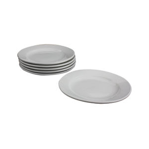 170mm White Porcelain Plates (Pack of 6)