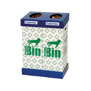 Acorn Blue/Green Office Twin Recycling Bin