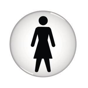 Women 60mm Self-Adhesive Symbol Domed Sign