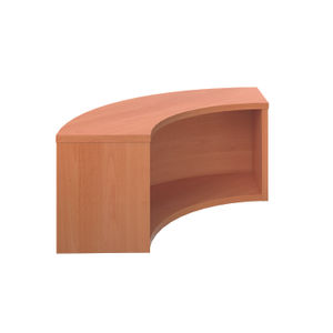 Jemini 800x800mm Beech Modular Corner Hutch Reception Unit