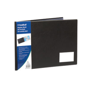 Goldline Black A3 Landscape 24 Pocket Display Book