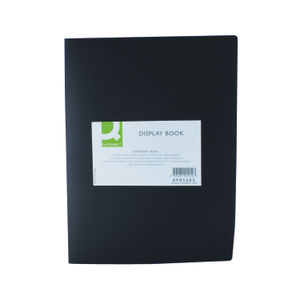 Q-Connect Polypropylene Display Book 20 Pocket Black