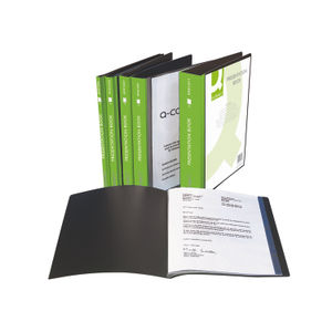 Q-Connect Presentation Display Book 10 Pocket A4 Black