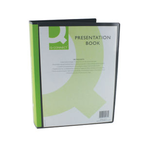 Q-Connect Presentation Display Book 100 Pocket A4 Black