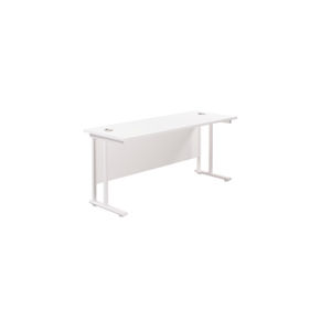 Jemini 1600x600mm White/White Cantilever Rectangular Desk