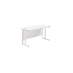 Jemini 1200x600mm White/White Cantilever Rectangular Desk