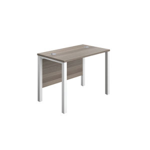 Jemini 1000x600mm Grey Oak/White Goal Post Rectangular Desk
