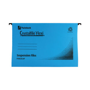 Rexel Crystalfile Flexi Foolscap Blue Suspension File (Pack of 50)