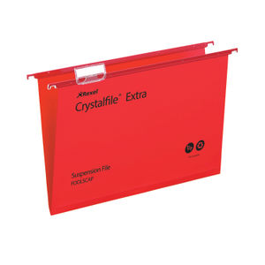 Rexel Crystalfile Extra Red 15mm Suspension File (Pack of 25)