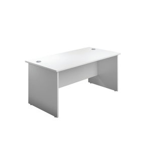 Jemini 1800x800mm White Rectangular Panel End Desk