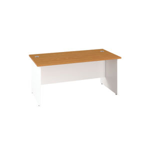 Jemini 1600x800mm Nova Oak/White Rectangular Panel End Desk