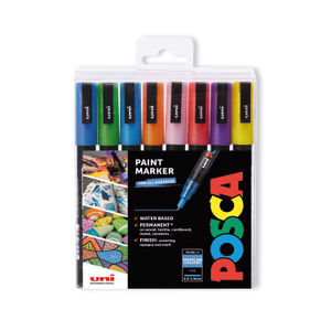 Posca uni Posca PC-3M Paintmarker Bullet Sparkling (Pack of 8)