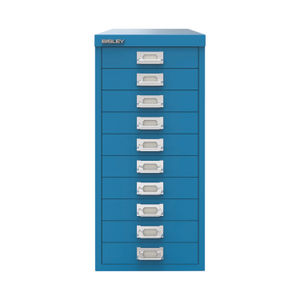 Bisley H590mm Azure Blue 10 Drawer Cabinet