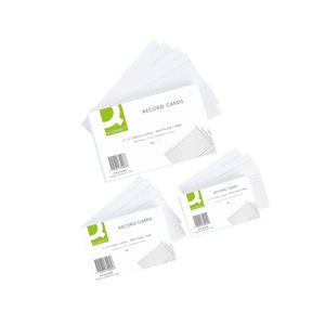 Q-Connect Record Card 203x127mm Ruled Feint White (Pack of 100)