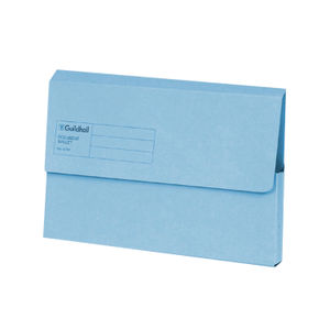 Guildhall A4/Foolscap Blue Document Wallets 285gsm (Pack of 50)