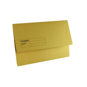 Guildhall A4/Foolscap Yellow Document Wallets 285gsm (Pack of 50)