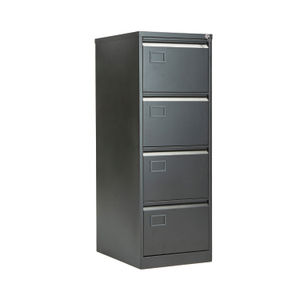 Jemini H1321mm Black 4 Drawer Filing Cabinet