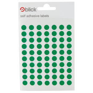 Blick 8mm Green Coloured Labels (Pack of 9800)
