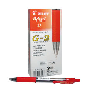 Pilot G2 07 Red Gel Medium Rollerball Pens (Pack of 12)