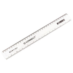 Q-Connect 30cm Clear Ruler