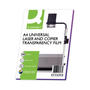 Q-Connect Clear Over Head Projector Film (Pack of 100)