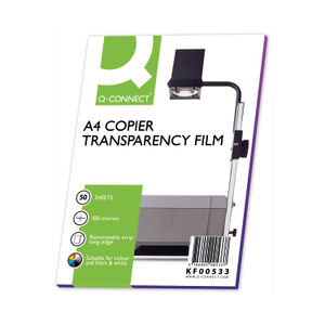 Q-Connect A4 Copier Transparency Film (Pack of 50)