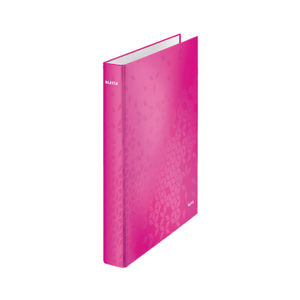 Leitz WOW A4 Pink 25mm 2 D-Ring Binders (Pack of 10)