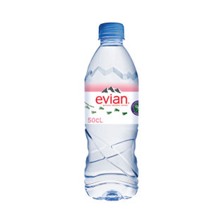 Evian mineral water. 