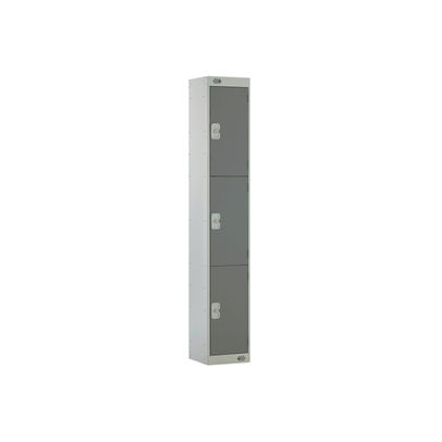 Three Compartment D300mm Dark Grey Locker