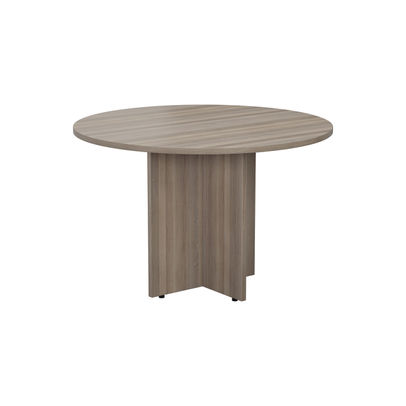 Jemini 1100x1100mm Grey Oak Round Meeting Table